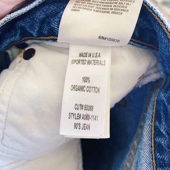 AGOLDE 90's High Rise Loose Fit Straight Leg Ripped Jeans Size 26 - Picture 8 of 9